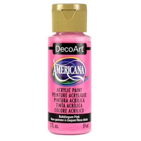 DecoArt Americana Acrylic Paint 59ml 2oz Reds - Bubblegum Pink