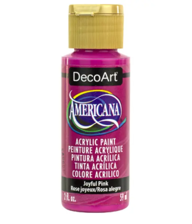 DecoArt Americana Acrylic Paint 59ml 2oz Reds - Joyful Pink (Transparent)