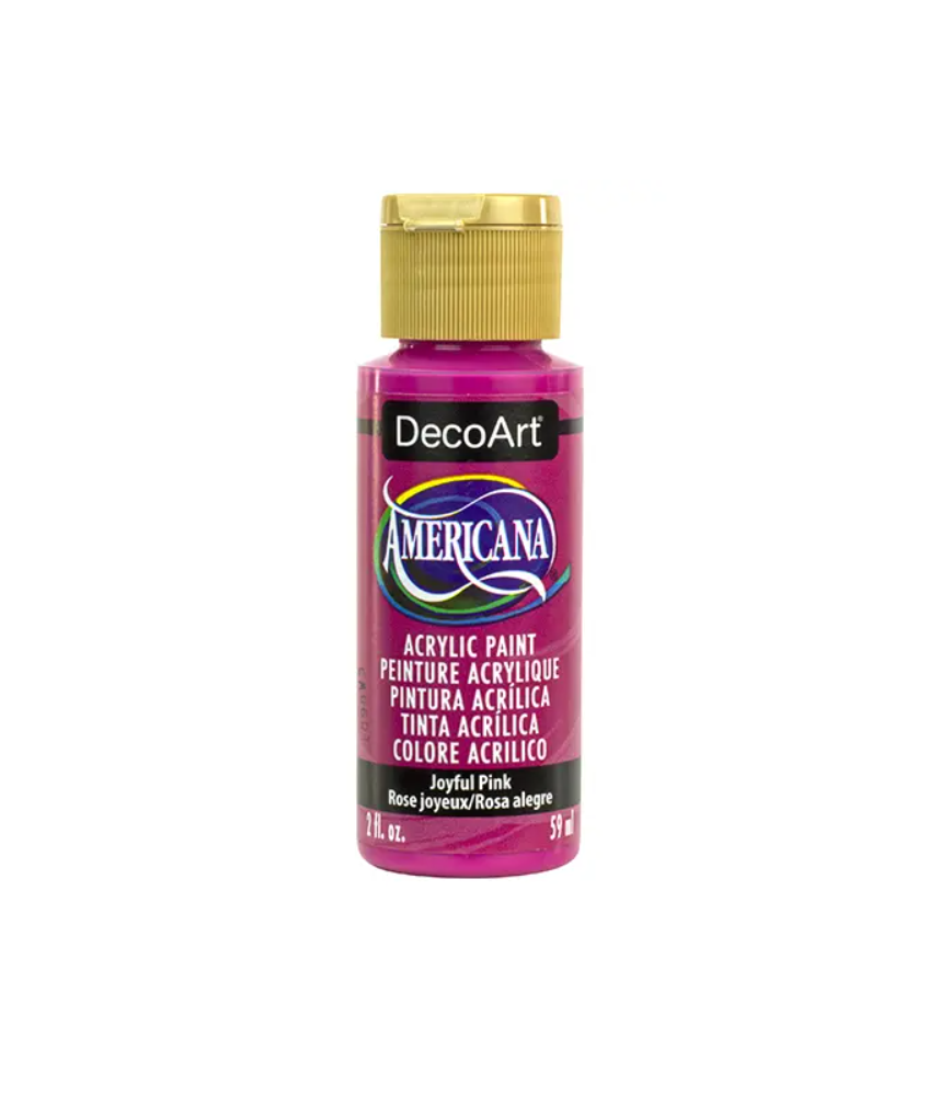 DecoArt Americana Acrylic Paint 59ml 2oz Reds - Joyful Pink (Transparent)
