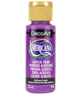 DecoArt Americana Acrylic Paint 59ml 2oz Purples - Brilliant Purple (Semi-Opaque)