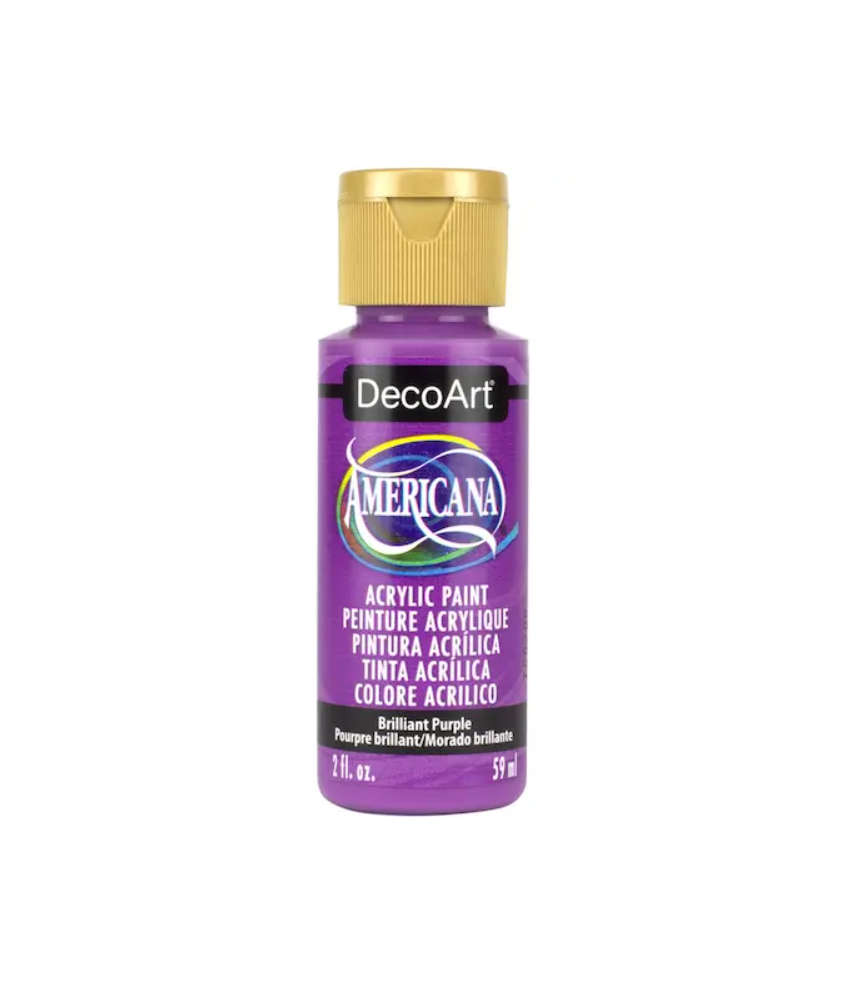 DecoArt Americana Acrylic Paint 59ml 2oz Purples - Brilliant Purple (Semi-Opaque)