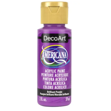 DecoArt Americana Acrylic Paint 59ml 2oz Purples - Brilliant Purple (Semi-Opaque)