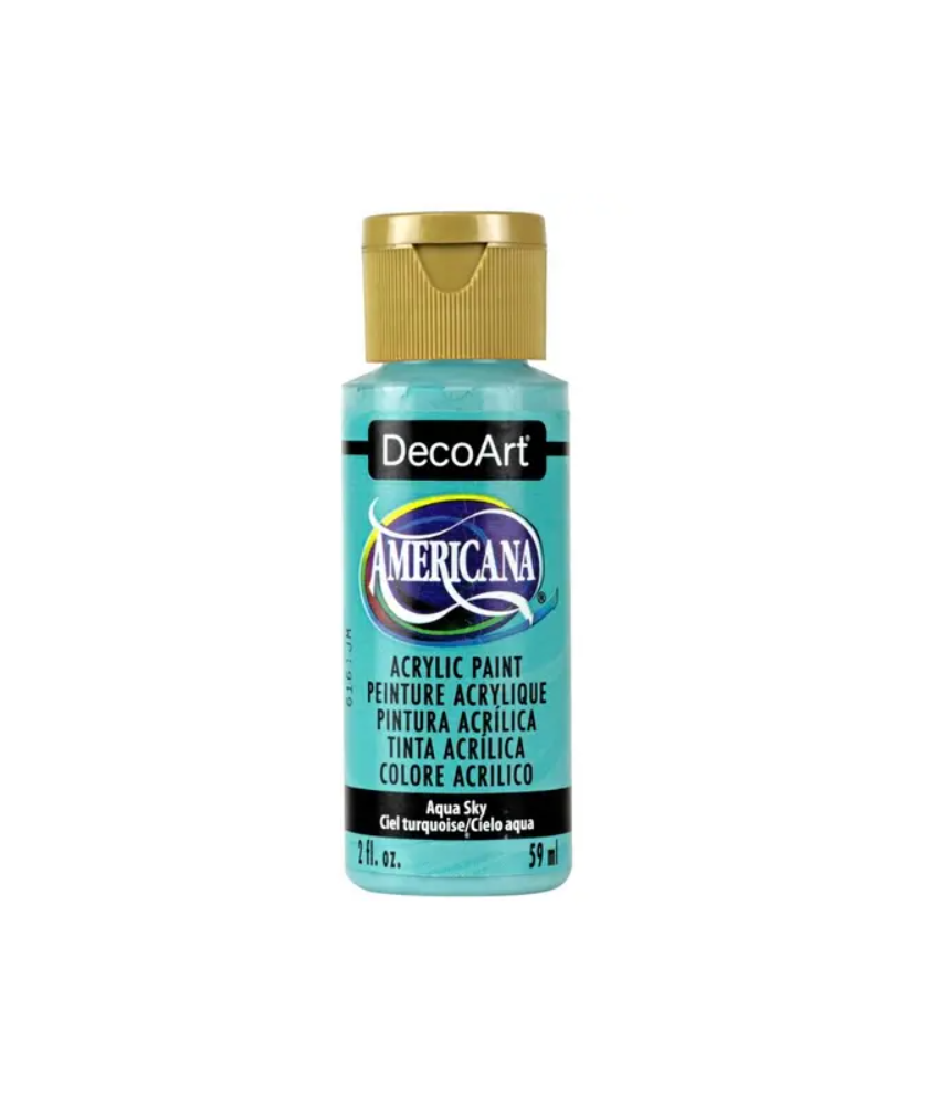 DecoArt Americana Acrylic Paint 59ml 2oz Blues - Aqua Sky