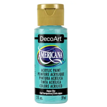 DecoArt Americana Acrylic Paint 59ml 2oz Blues - Aqua Sky