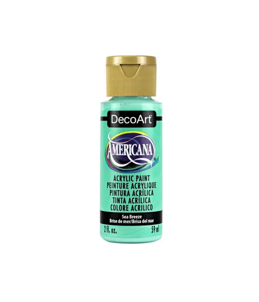 DecoArt Americana Acrylic Paint 59ml 2oz Greens - Sea Breeze