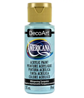 DecoArt Americana Acrylic Paint 59ml 2oz Blues - Whispering Turquoise (Semi-Opaque)