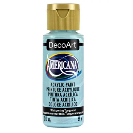 DecoArt Americana Acrylic Paint 59ml 2oz Blues - Whispering Turquoise (Semi-Opaque)