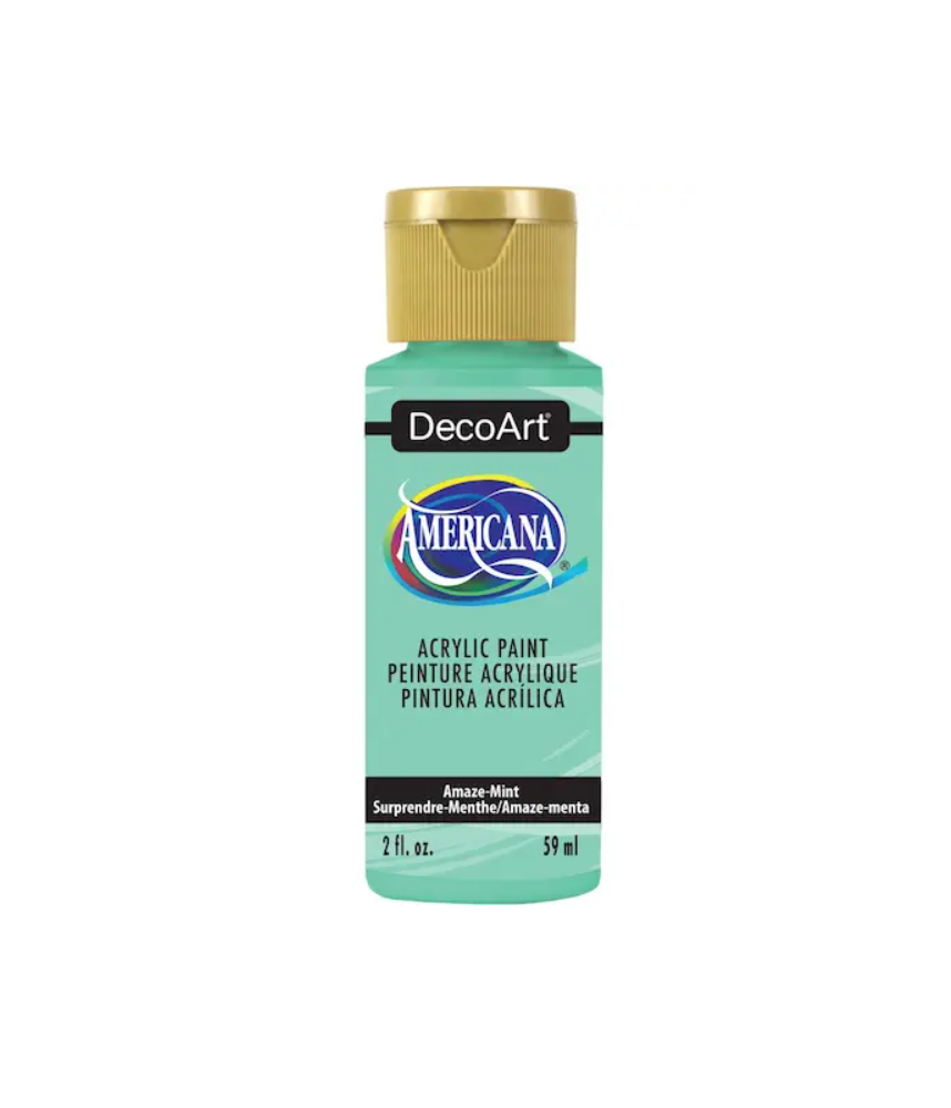 DecoArt Americana Acrylic Paint 59ml 2oz Greens - Amaze-Mint