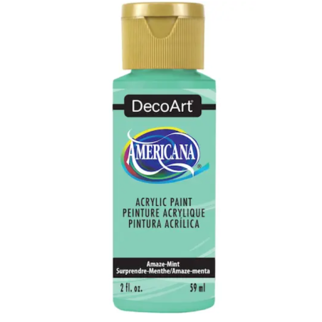 DecoArt Americana Acrylic Paint 59ml 2oz Greens - Amaze-Mint