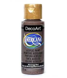 DecoArt Americana Acrylic Paint 59ml 2oz Browns - Mississippi Mud
