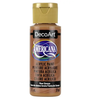 DecoArt Americana Acrylic Paint 59ml 2oz Browns - Raw Sienna