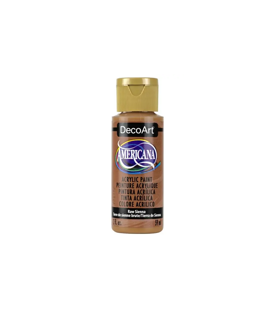 DecoArt Americana Acrylic Paint 59ml 2oz Browns - Raw Sienna