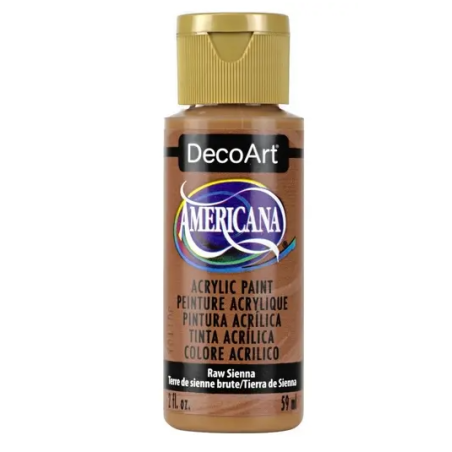 DecoArt Americana Acrylic Paint 59ml 2oz Browns - Raw Sienna