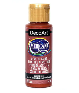 DecoArt Americana Acrylic Paint 59ml 2oz Browns - Burnt Sienna