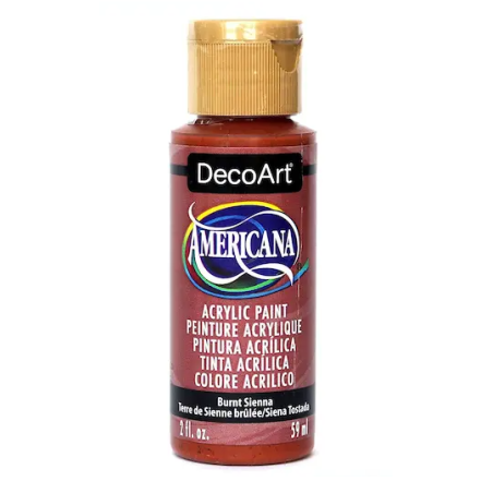 DecoArt Americana Acrylic Paint 59ml 2oz Browns - Burnt Sienna