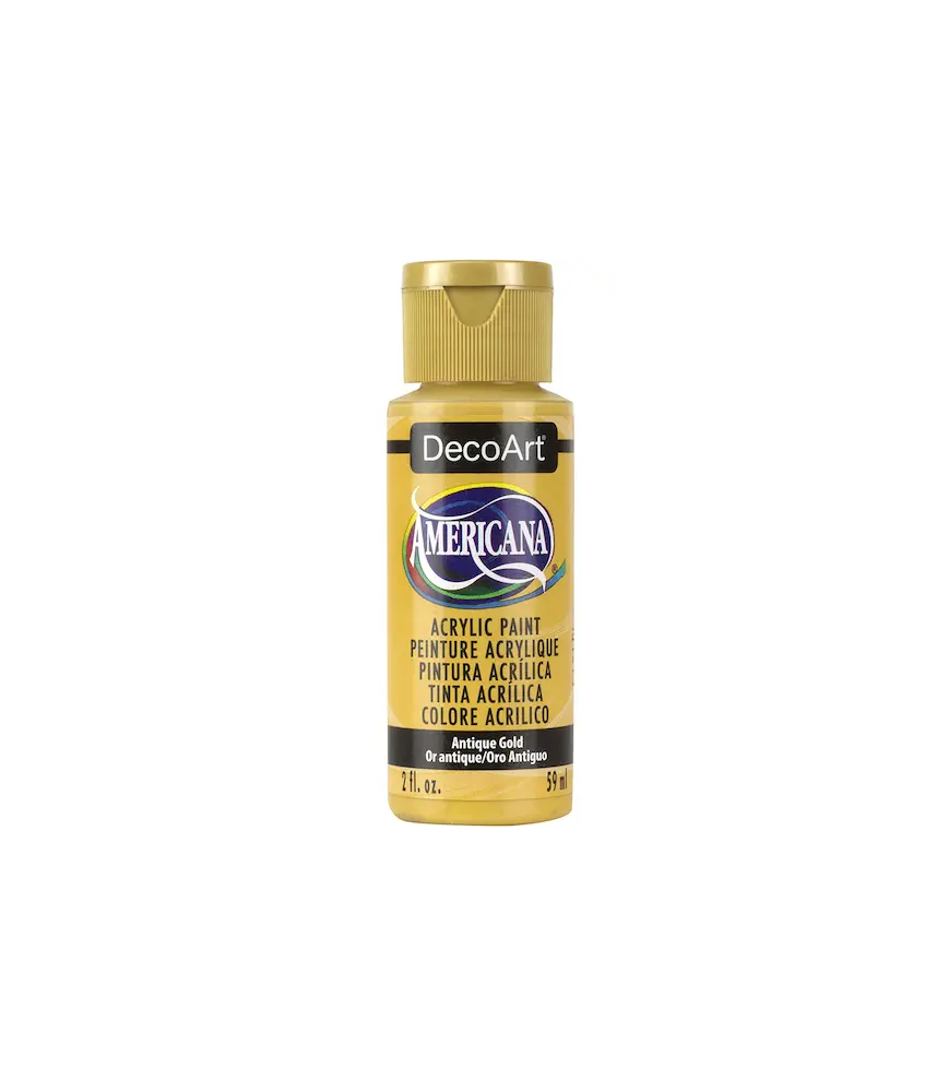 DecoArt Americana Acrylic Paint 59ml 2oz Yellows - Antique Gold