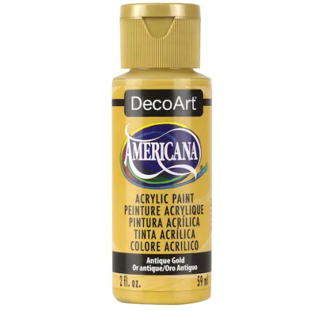DecoArt Americana Acrylic Paint 59ml 2oz Yellows - Antique Gold