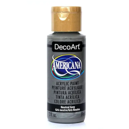 DecoArt Americana Acrylic Paint 59ml 2oz Greys - Neutral Grey