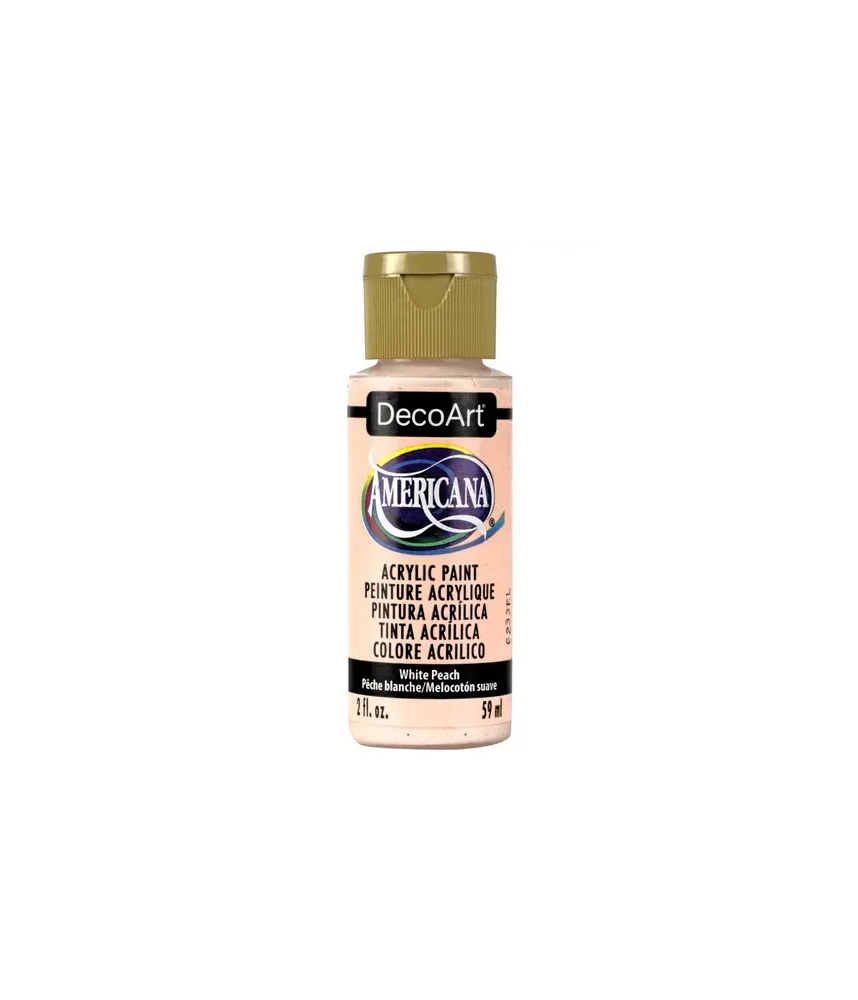 DecoArt Americana Acrylic Paint 59ml 2oz Reds - White Peach (Semi-Opaque)