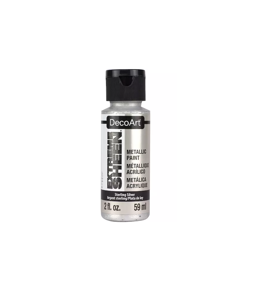 DecoArt Extreme Sheen Metallic Paint 59ml 2oz - Sterling Silver