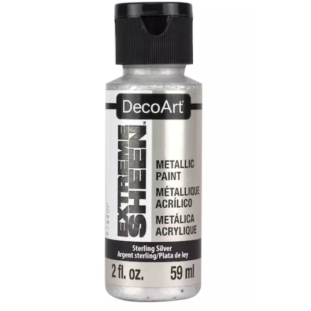 DecoArt Extreme Sheen Metallic Paint 59ml 2oz - Sterling Silver