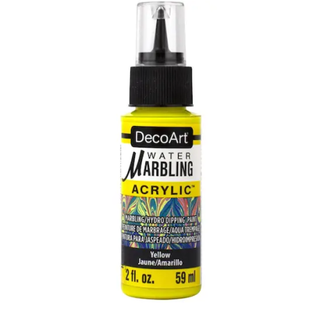 DecoArt Water Marbling Acrylic Paint 2oz (59ml) - Yellow