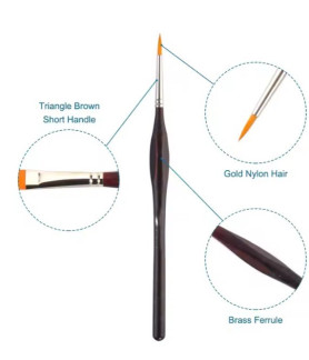 Synthetic Red Sable Brush- 8 Round