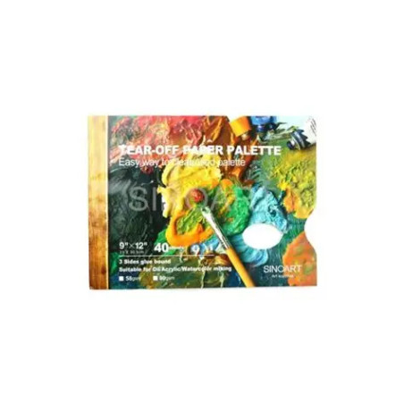 Disposable Paper Palette Tear- Off 40 sheets, 23 x 30.5cm 9 x 12"
