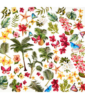 49 And Market Vintage Artistry Sunburst Laser Cut Outs -Tropical Foliage