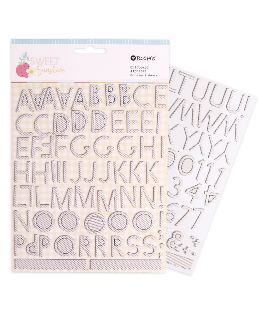 Rosie's Studio- Sweet Sunshine Chipboard Alphabet