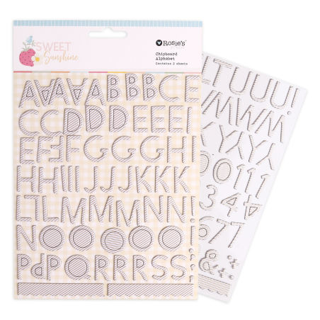 Rosie's Studio- Sweet Sunshine Chipboard Alphabet