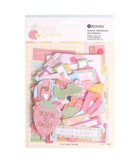 Rosie's Studio- Sweet Sunshine Cardstock Diecut (182 Pieces) -Sentiments