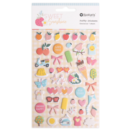 Rosie's Studio- Sweet Sunshine Puffy Motif Stickers