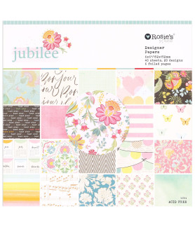 Rosie's Studio- Jubilee 6x6 Designer Paper Pack (40 Single Sided Sheets including 3 Foiled Sheets)