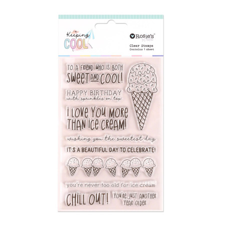 Rosie's Studio- Keeping Cool Clear Stamp
