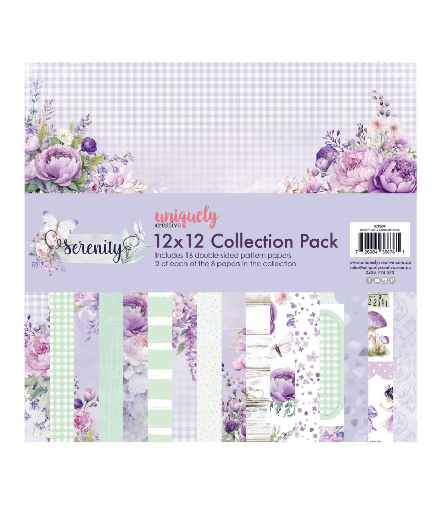 Uniquely Creative 12 x 12 Paper Pack Serenity (16 Sheets)