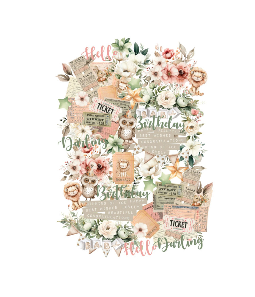 Uniquely Creative Hello Darling Creative Cuts/Ephemera Pack