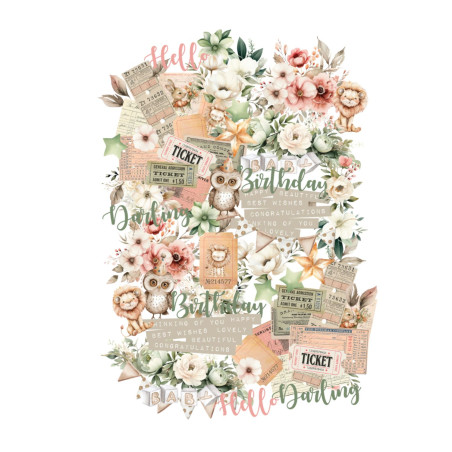 Uniquely Creative Hello Darling Creative Cuts/Ephemera Pack
