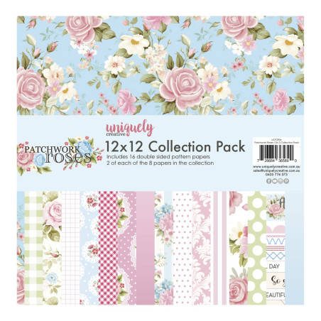 Uniquely Creative 12x12 Scrapbook Paper Pack - Patchwork Roses