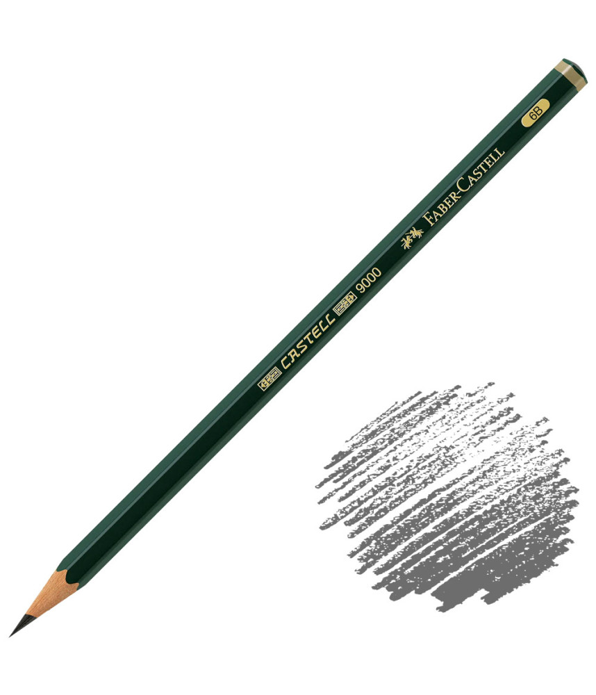 Faber-Castell Castell 9000 Graphite Pencil - 6B