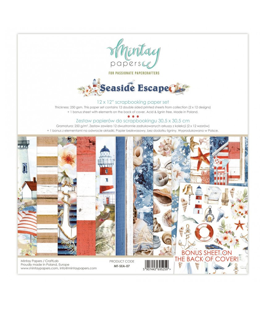 Mintay 12x12 Paper Pack - Seaside Escape