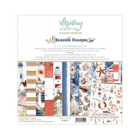 Mintay 12x12 Paper Pack - Seaside Escape