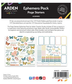 Arden Page Starters Ephemera/Die Cuts Pack 117Pc