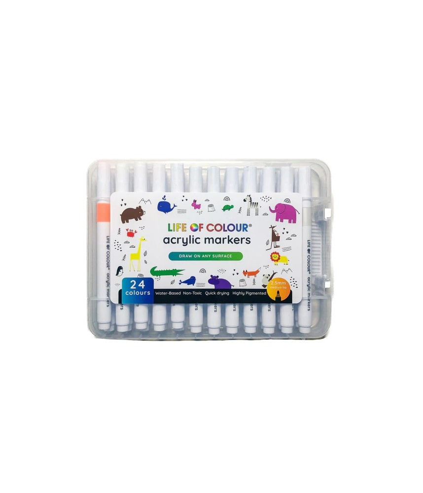 Life of Colour Acrylic Markers 24 pcs
