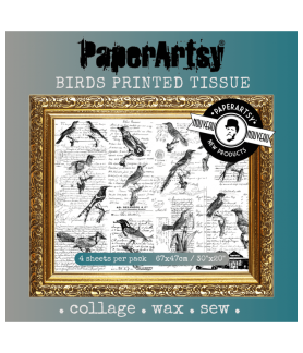 Paper Artsy Printed Tissue Collage Paper -Birds