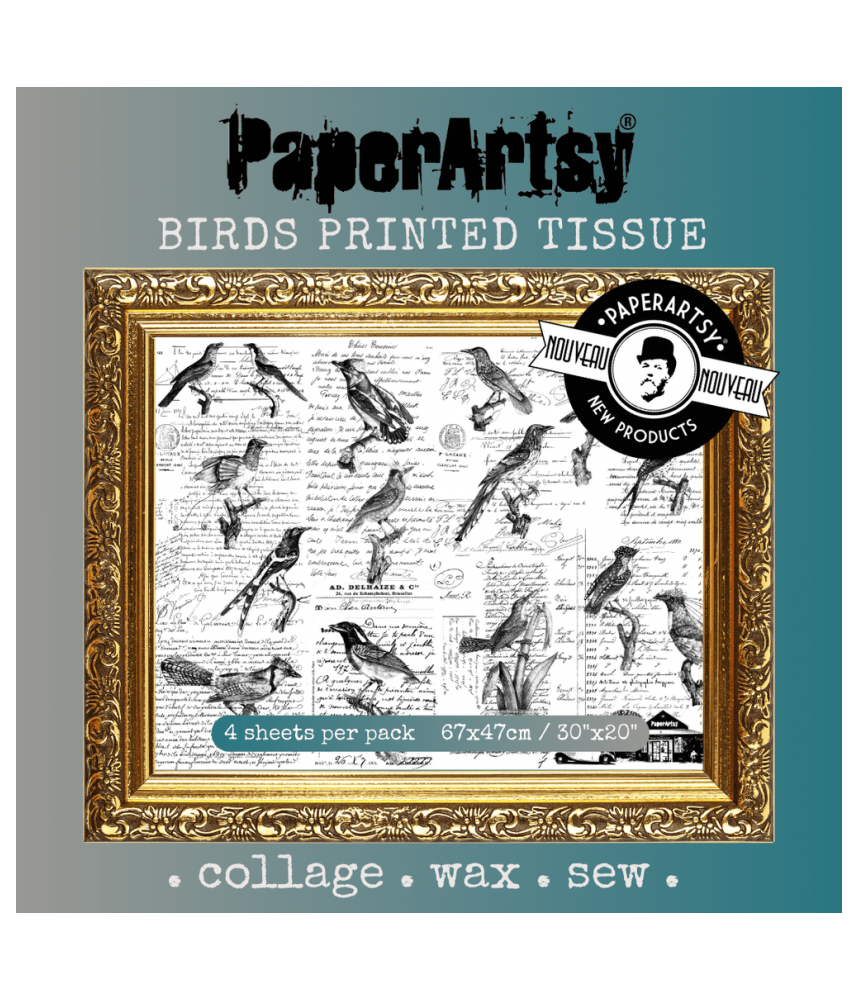 Paper Artsy Printed Tissue Collage Paper -Birds