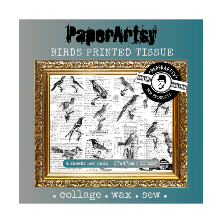 Paper Artsy Printed Tissue Collage Paper -Birds