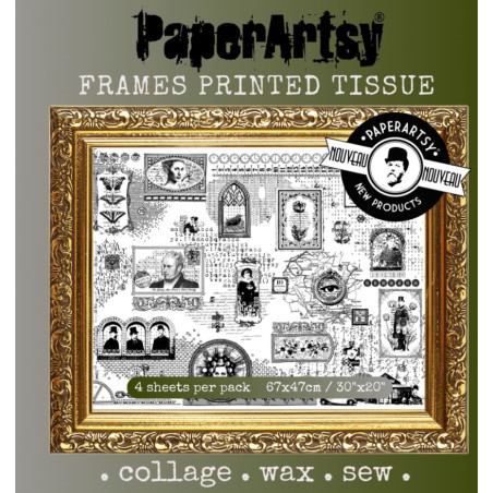 Paper Artsy Printed Tissue Collage Paper - Frames