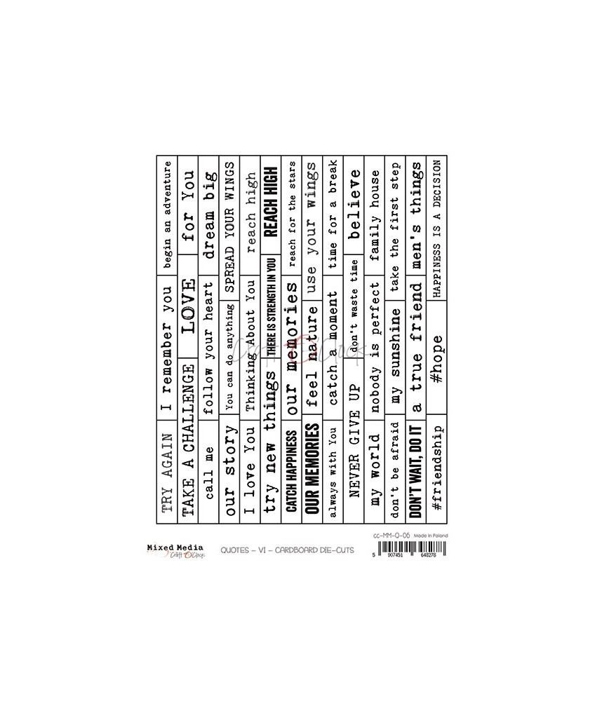 Craft O'clock Quotes Cardboard Die-Cuts - 06