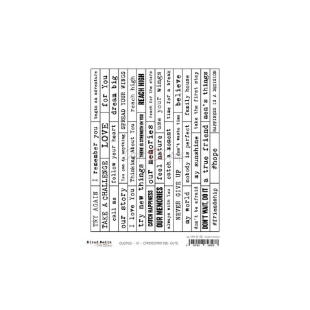 Craft O'clock Quotes Cardboard Die-Cuts - 06